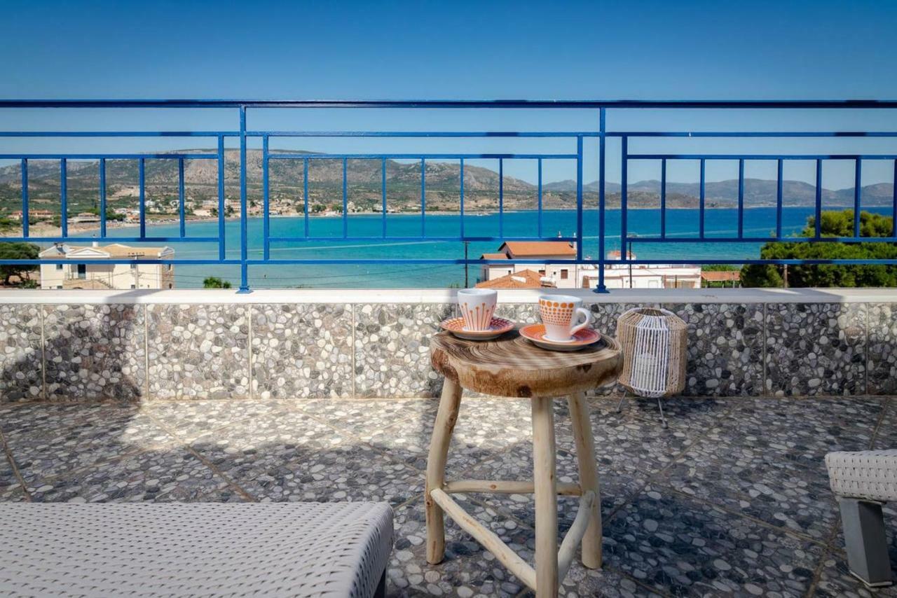 Seaview Flat Steps To The Beach Karavostasi  외부 사진