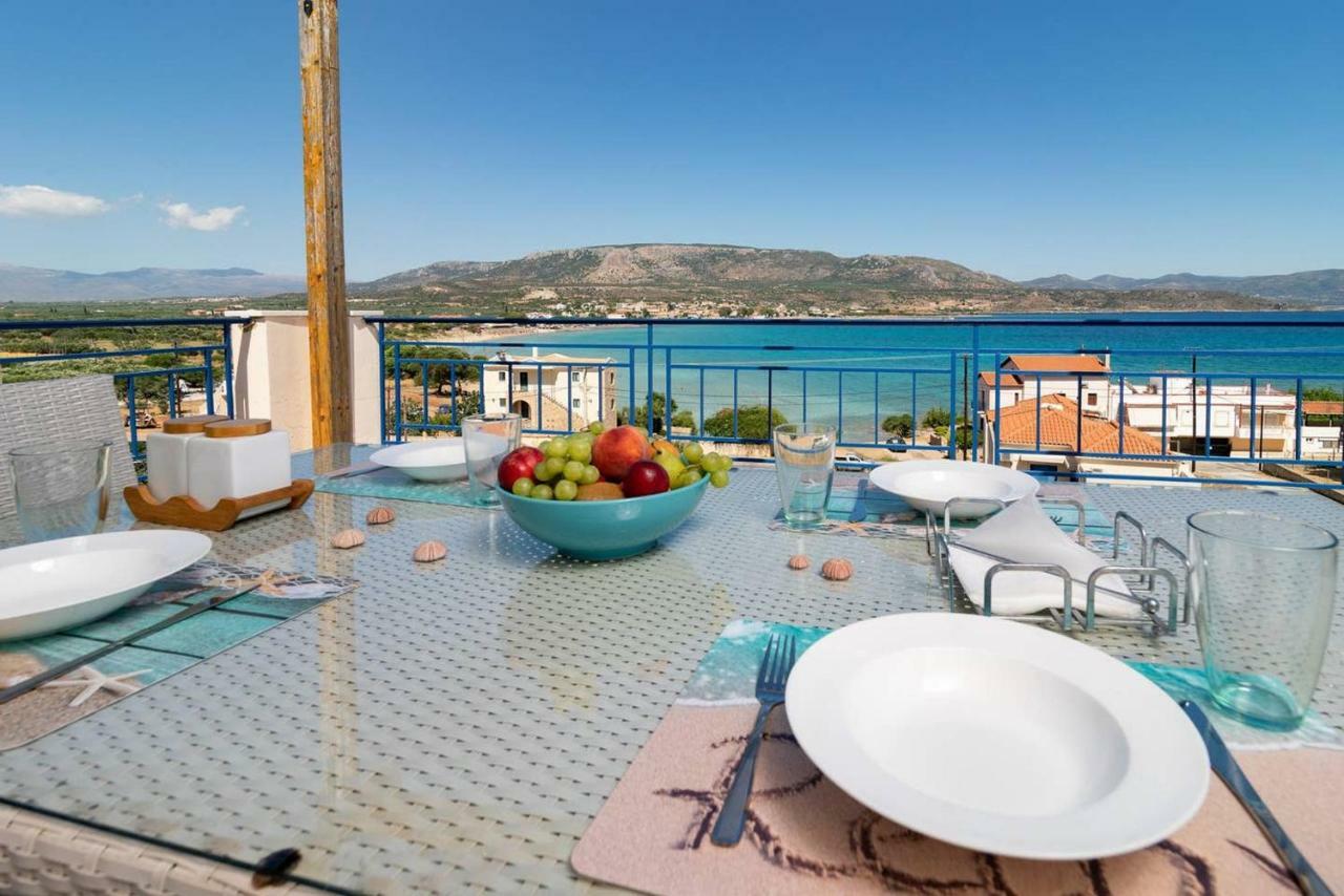 Seaview Flat Steps To The Beach Karavostasi  외부 사진