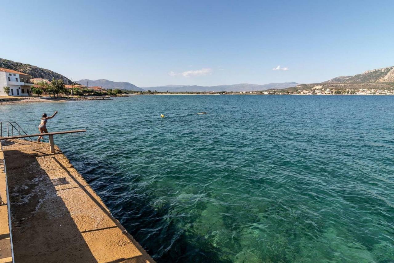 Seaview Flat Steps To The Beach Karavostasi  외부 사진