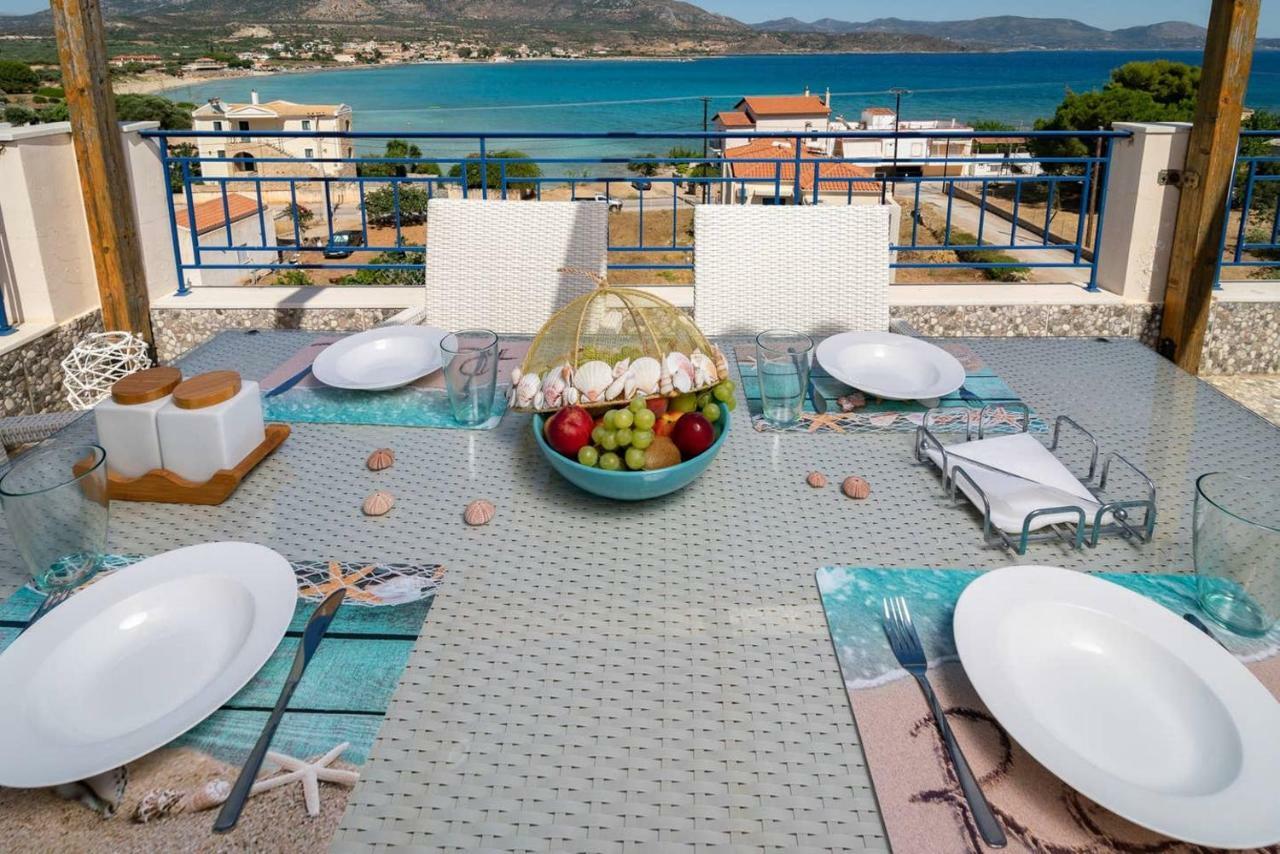 Seaview Flat Steps To The Beach Karavostasi  외부 사진
